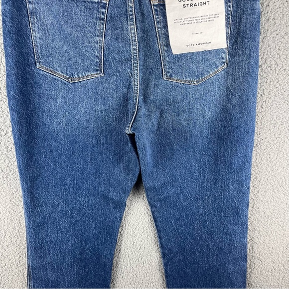 Good American NWT Good Curve Straight High Rise Medium Wash Jeans Size 14/32 - Picture 13 of 16